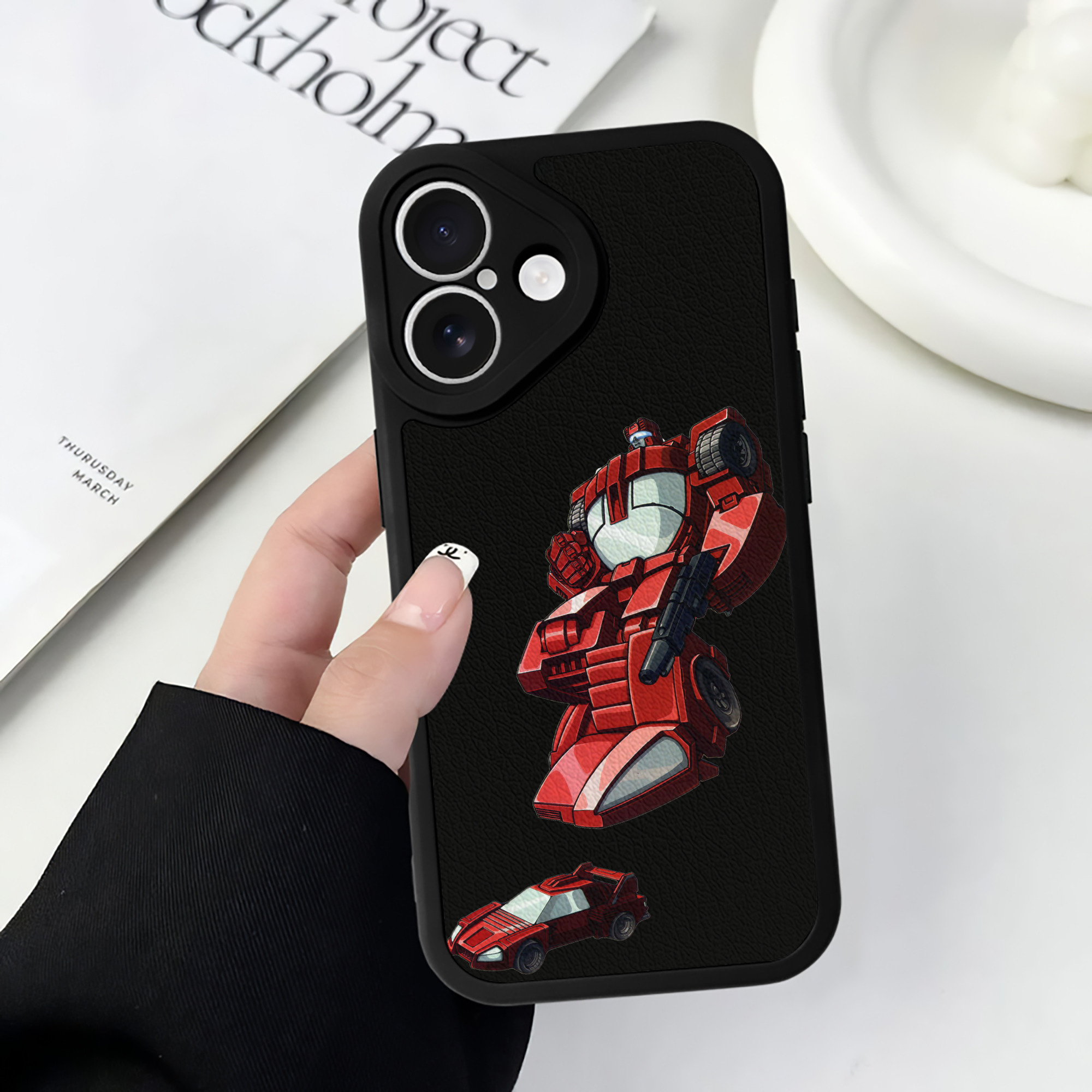 （画像用）  【iPhone 16シリーズ対応】シリコンスマホケース（レザー調） 材質：シリコン